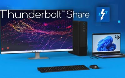 Программное обеспечение Intel Thunderbolt Share обеспечивает быстрое соединение между ПК и позволяет использовать два компьютера в различных конфигурациях для повышения производительности.